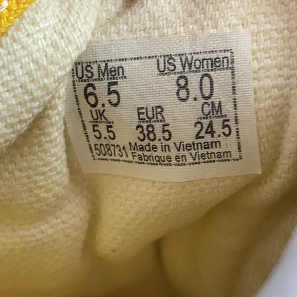 Vans Old Skool Yellow/Blue/White Suede Skate Shoes Women's Size 8 - Picture 11 of 12